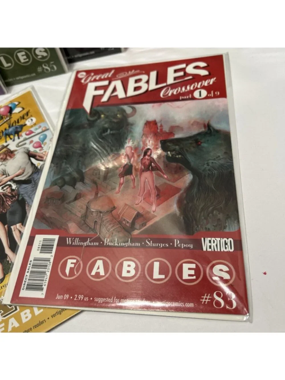 The Great Fables Crossover #’s 1,2,3,4,5,6,7,8,9 (1,2,3, 33,34,35, 83,84,85) DC